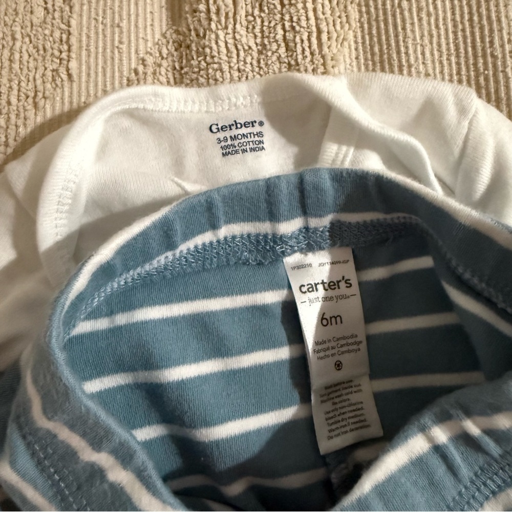 Spring Summer Baby 6mo Clothing lot with Nautical and Fun Prints bundle of 8 - Picture 7 of 7